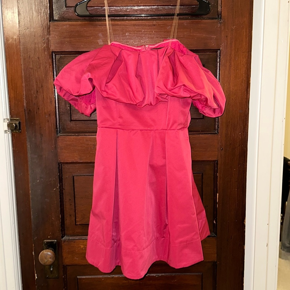 Across the shoulder ruffle dress